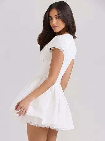 white mini dress semi formal Grace Kelly Black and White Dress Rear Window – LausenCrafts