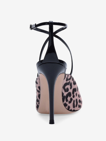 馬毛ハイヒール、ポインテッドトゥ、クリスクロスパンプス