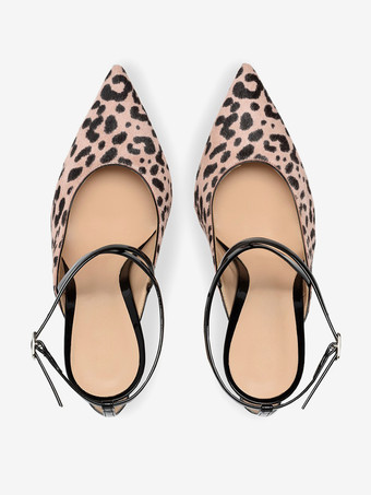 馬毛ハイヒール、ポインテッドトゥ、クリスクロスパンプス