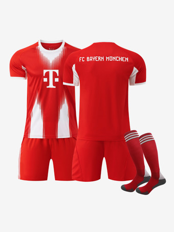 Rosso Maglia da calcio personalizzata rossa da casa 25/26 set da 3 pezzi