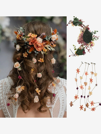 ピーチ ファズヘッドピース ウェディングアクセサリー ブライダルヘアアクセサリー