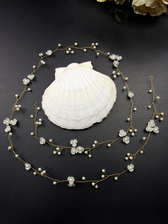 ウェディングヘッドピースアクセサリー メタルブライダルヘアアクセサリー