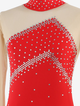 スケートコスチューム 女の子 レディース プロフィギュアスケート競技ドレス タートルネック バレリーナ衣装