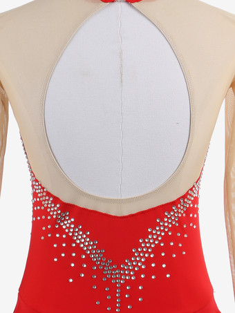 スケートコスチューム 女の子 レディース プロフィギュアスケート競技ドレス タートルネック バレリーナ衣装