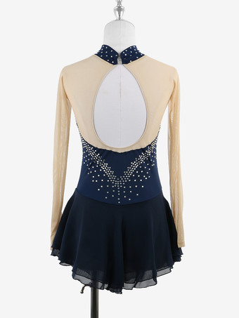 スケートコスチューム 女の子 レディース プロフィギュアスケート競技ドレス タートルネック バレリーナ衣装