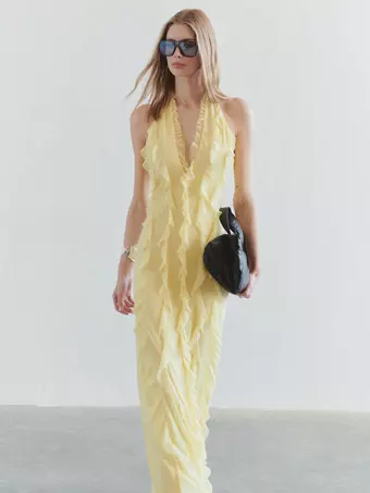 cotton spandex halter dress Halter dress main image 0