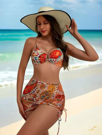 Paréo / Cache-maillot Femme En Mousseline - Léger, Semi-transparent, Séchage Rapide - Multi-fonctions : Jupe, écharpe, Châle - Pour Plage, Piscine, Vacances