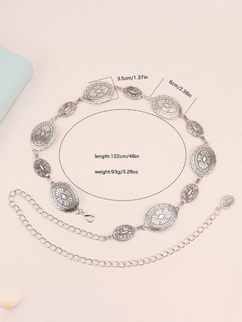 ボヘミアン風コインウエストチェーンヴィンテージベルト（レディース）2025