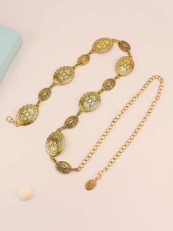 ボヘミアン風コインウエストチェーンヴィンテージベルト（レディース）2025