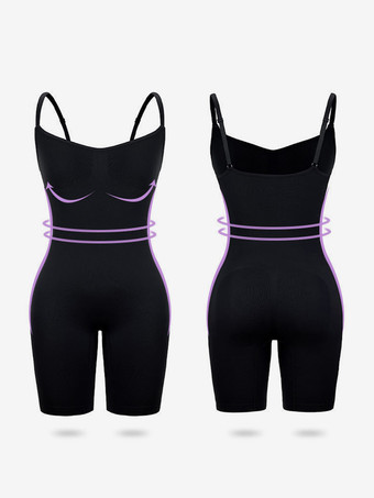 ワンピースボディシェイパー お腹シェイプ スリミングアームリフト 下着 ボディスーツ シェイプウェア ライトアプリコット ノースリーブ ストラップ ネックシェイプウェア