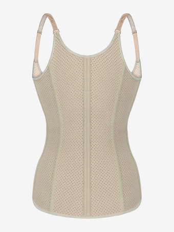 ライト アプリコット12本のスチールボーンパンチングウエストラテックスタイトベストボディシェイピング下着ベリーベルトウエストコルセット