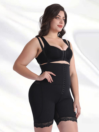 ボディシェイパー シェイプウェア ブラック フロントボタン 腹部 厚めスポンジインサート シェイピングパンツ ヒップリフター
