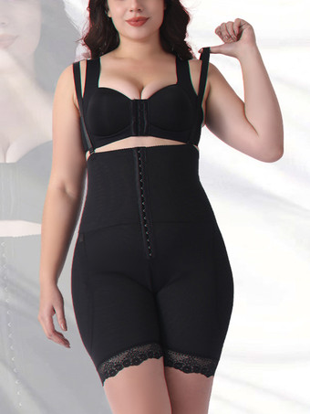 ボディシェイパー シェイプウェア ブラック フロントボタン 腹部 厚めスポンジインサート シェイピングパンツ ヒップリフター