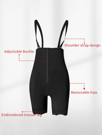 ボディシェイパー シェイプウェア ブラック フロントボタン 腹部 厚めスポンジインサート シェイピングパンツ ヒップリフター