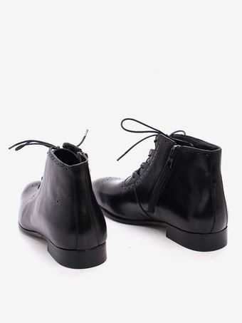 メンズドレスブーツ ハンドメイド本革アンクルブーツ