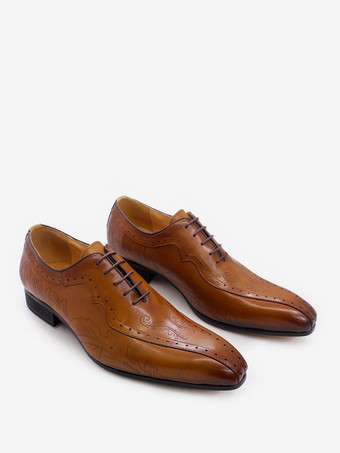 メンズドレスシューズ レースアップ ブローグ 本革 オックスフォード