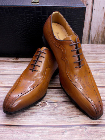 メンズドレスシューズ レースアップ ブローグ 本革 オックスフォード