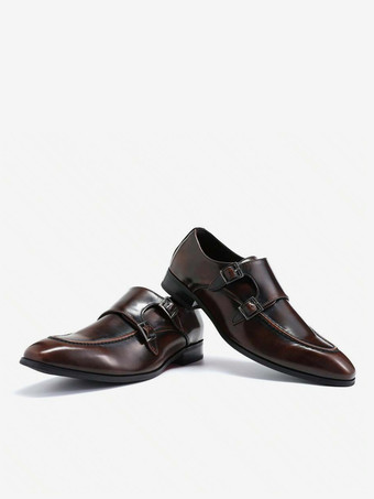 メンズローファー ポインテッドトゥ ブリティッシュ ダブルモンクシューズ メンズ ビジネス フォーマル 本革シューズ