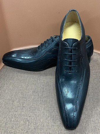 メンズドレスシューズ レースアップ ブローグ 本革 オックスフォード