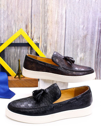 メンズ タッセルローファー 本革 フラットシューズ バンケット パーティー ドレスシューズ