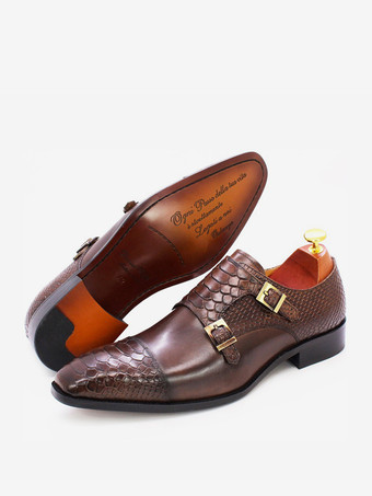 メンズローファー ドレスシューズ 本革 スリッポン ダブルバックル モンクシューズ