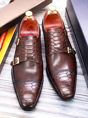 メンズローファー ドレスシューズ 本革 スリッポン ダブルバックル モンクシューズ