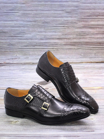 メンズローファー ドレスシューズ 本革 スリッポン ダブルバックル モンクシューズ