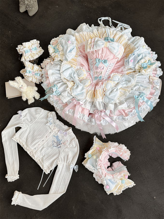 スイートロリータドレスJSKマルチレイヤーノースリーブ5ピーススーツ