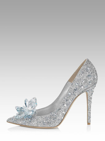 Chaussures de mariage en cristal et strass escarpins de soirée