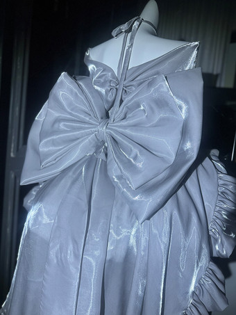 ロリータドレス、オフショルダーの甘い妖精JSKプリンセスドレス、リボンとチョーカーとアームバンドのセットアップ