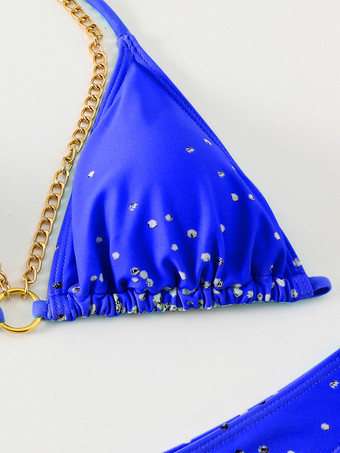 ホルターネックビキニとヒョウ柄ビーチカバーアップの3ピース水着セット 2025