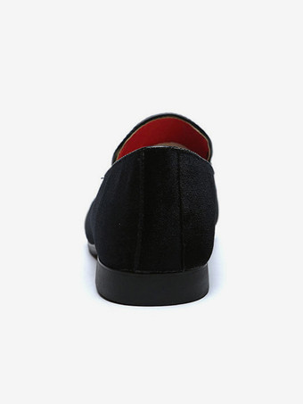 メンズ スリッポン ローファー ベルベット メタルデコレーション スエードシューズ