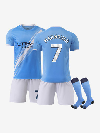 N.7Maglia da casa del Football Club 25/26 n. 9 Haaland n. 47 Foden n. 17 De Bruyne set da 3 pezzi