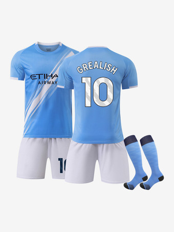 N.10Maglia da casa del Football Club 25/26 n. 9 Haaland n. 47 Foden n. 17 De Bruyne set da 3 pezzi