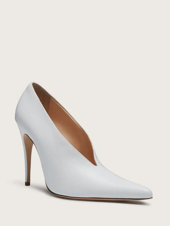 バーガンディハイヒール レディース ポインテッドトゥ スリッポンパンプス