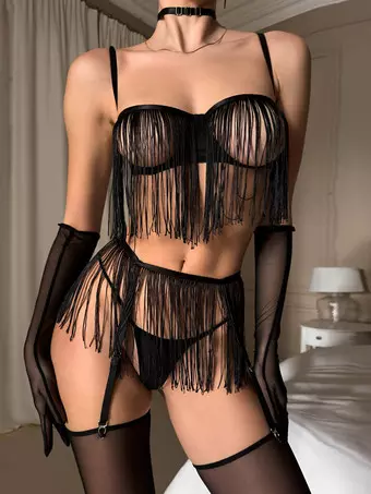 MJGkhiy Lingerie Sexy Hot Per Sesso Curvy Giarrettiera Biancheria Pigiama Babydoll E G-String Set Camicia Da Notte In Pizzo Pigiama Completini Sexy Hot Per Sesso - Foto 7