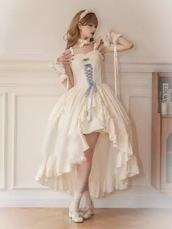 【新品】アイボリー ロリータドレス 4点セット Lucy and Lory / St. Lory クラシック ロリィタドレス オーダー [