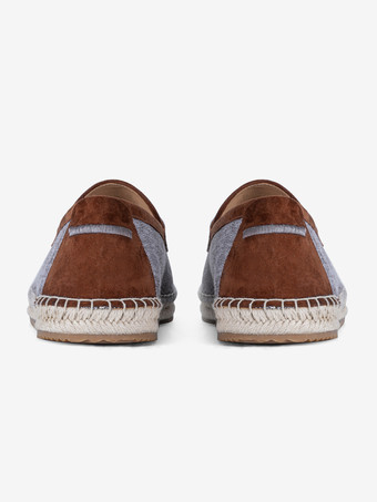 メンズ スリッポン ローファー 編み込みロープソール エスパドリーユ