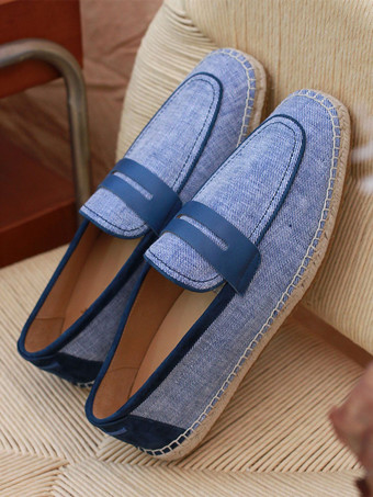 メンズ スリッポン ローファー 編み込みロープソール エスパドリーユ