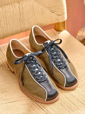 メンズ スエードスニーカー ツートン ボウリング カジュアルシューズ