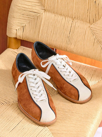 メンズ スエードスニーカー ツートン ボウリング カジュアルシューズ