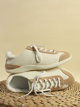 ユニセックス カジュアルスニーカー 通気性 レースアップ ドイツ軍トレーナー