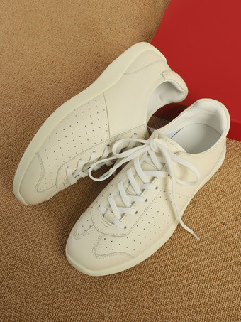 ユニセックス カジュアルスニーカー 通気性 レースアップ ドイツ軍トレーナー