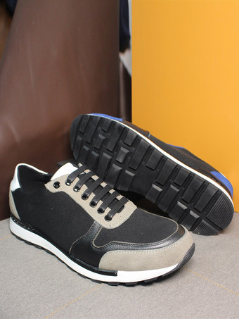 メンズ カジュアルスニーカー カラーブロック スエードレザー カジュアルシューズ