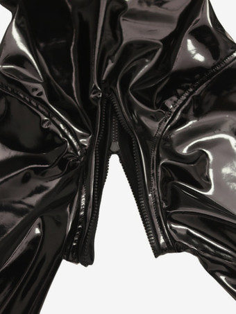 レディース PVC 3D フルボディスーツ ラテックス エラスティック セクシー タイト フェイクレザー オイル シャイニー バンデージ ボディコン ジャンプスーツ