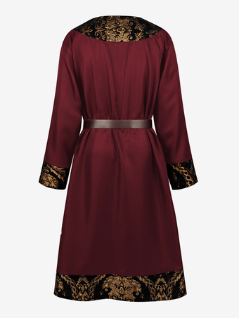 メンズ中世バイキングチュニックルネッサンス海賊騎士コスチュームレースベスト付きロールプレイ衣装ハロウィンコスプレ用