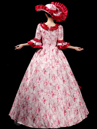 女性用ヨーロッパ王室宮廷ガウンヴィンテージビクトリア朝舞踏会ドレスエレガントなプリンセス写真撮影衣装とステージショーパフォーマンスドレス