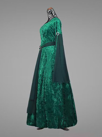 女性用中世ルネッサンスガウンドレス 調節可能なレースアップ アイルランド風レトロガウン ロングドレス ハロウィンコスチューム