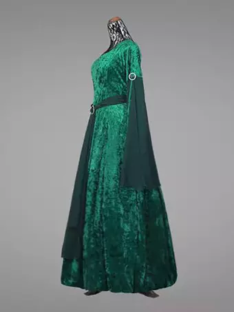 Womens Medieval Renaissance Gown Dress For Women Adjustable Lace Up Irish  Retro Gown Long Dress Costumes - Milanoo.com