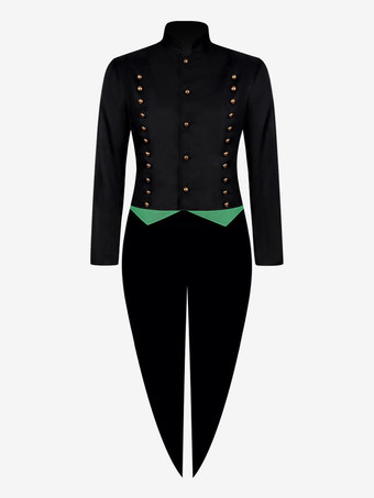 スプリット男性用ゴシックビクトリアン燕尾服 中世スチームパンク風フォーマルコート エレガントなタキシードジャケット